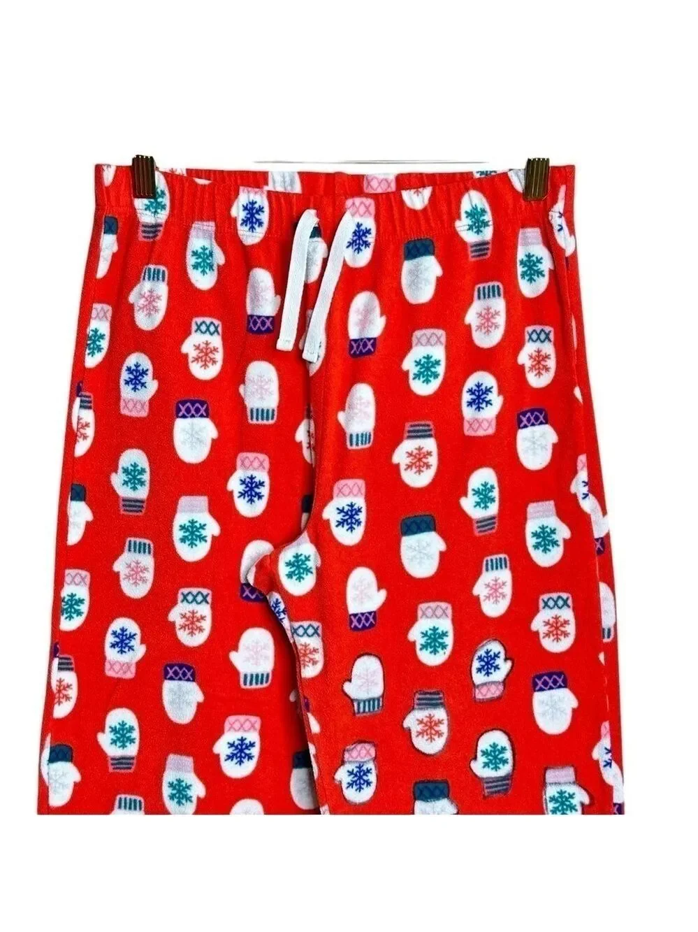 Old Navy Holiday Christmas Mittens‎ Patterned Fleece Lounge Sleep Pants Size 14